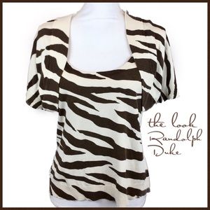 The Look Randolph Duke Zebra Tank/Bolero Set Sz M